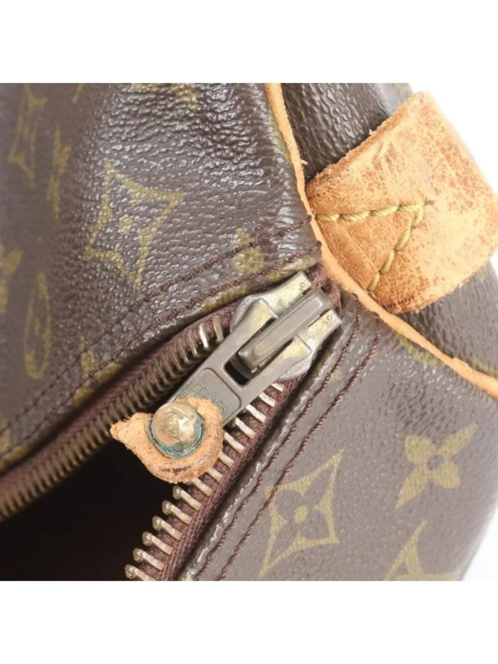 Louis Vuitton Monogram Keepall 45 Leather Boston Bag Tote